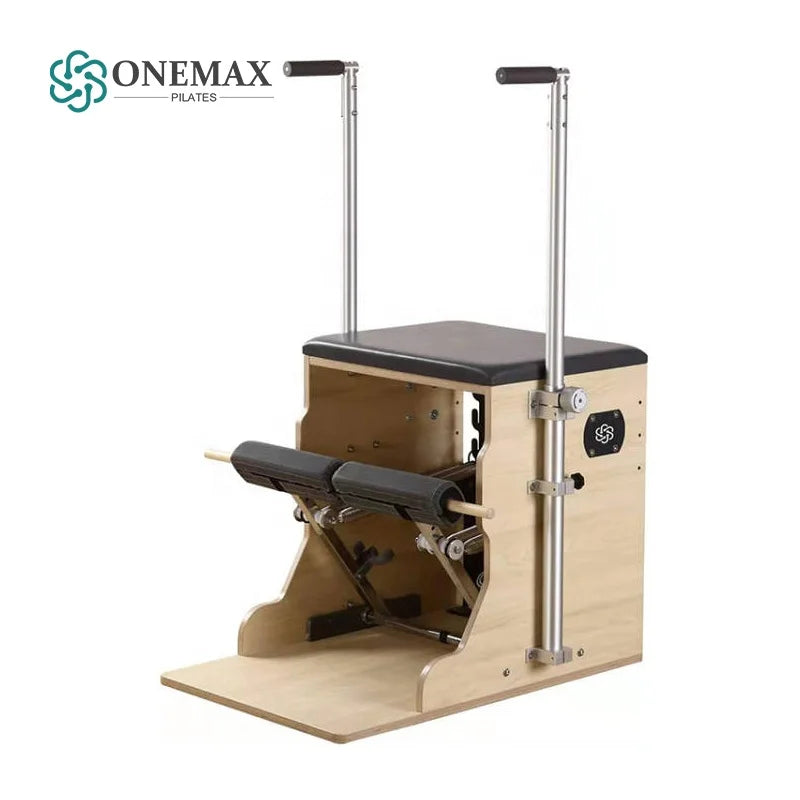 ONEMAX Yogini Chair Combo Reformer Pilates Body Balance with Maple Wood Handles and Springs for Home Yoga Practice