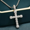 Fashion Gold Plated Brass Prong Setting AAAAA CZ Diamond Iced Out Cross Pendant Hip Hop Jewelry for Men Women