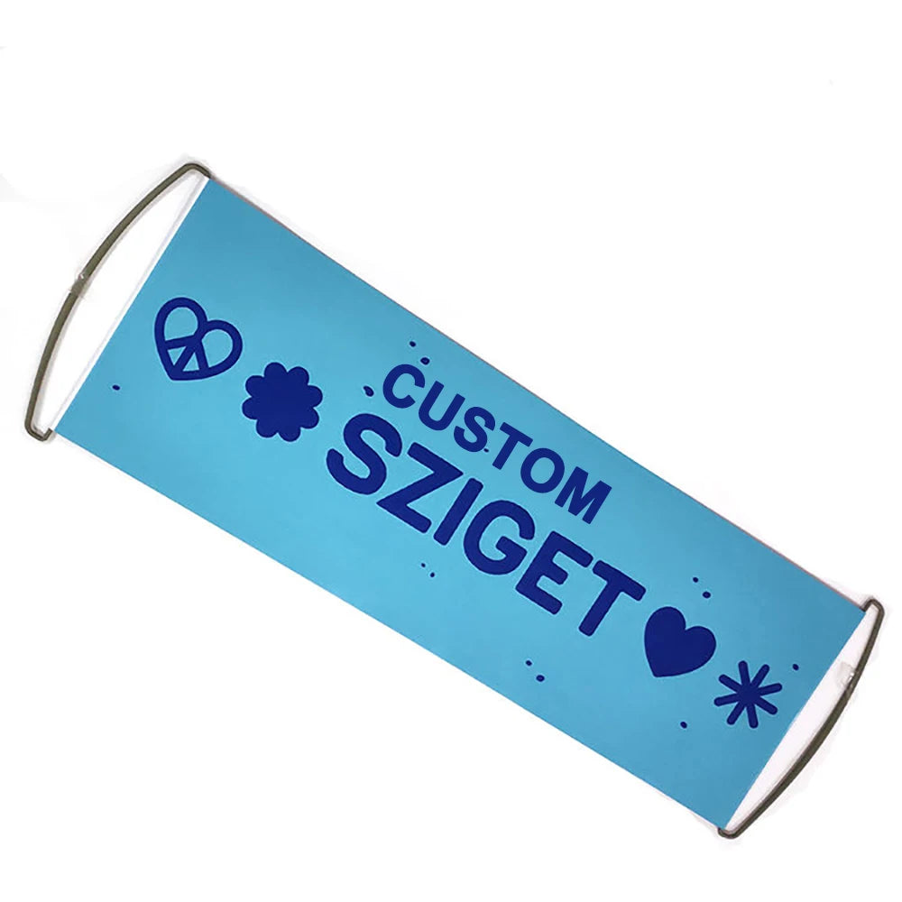 Wholesale Custom Scroll Banner  Promotional Product Outdoor Hand Held Custom Fabric Scrolling Banner