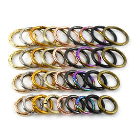 MeeTee H7-3 13-50mm Open Spring Ring Bag Strap Hardware Accessory Connecting Clasp Handbag Alloy Opening O Ring Buckle