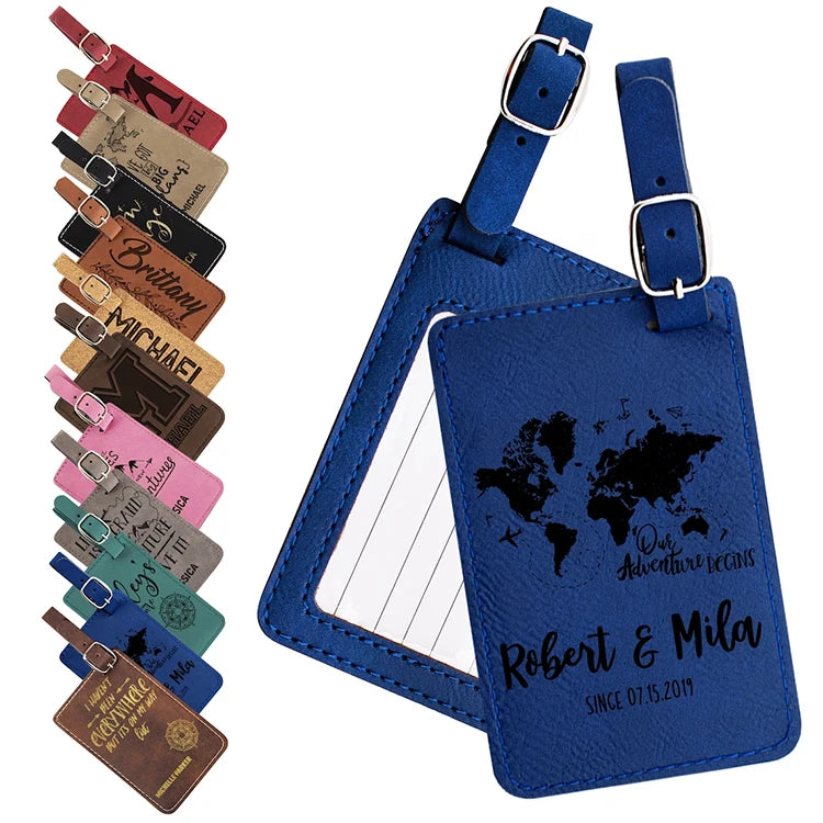 Personalized Custom Luggage Name Tag Laserable Leatherette Travel Agent Gifts Personalized Luggage Tags