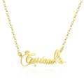 Personalized DIY Name Letter Stainless Steel Pendant Necklace for Girls Classic Style with Delicate Butterfly Chain