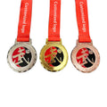 Custom Personalized Logo Stickers Taekwondo Hollow Wushu Kungfu Competition Martial Arts Medal