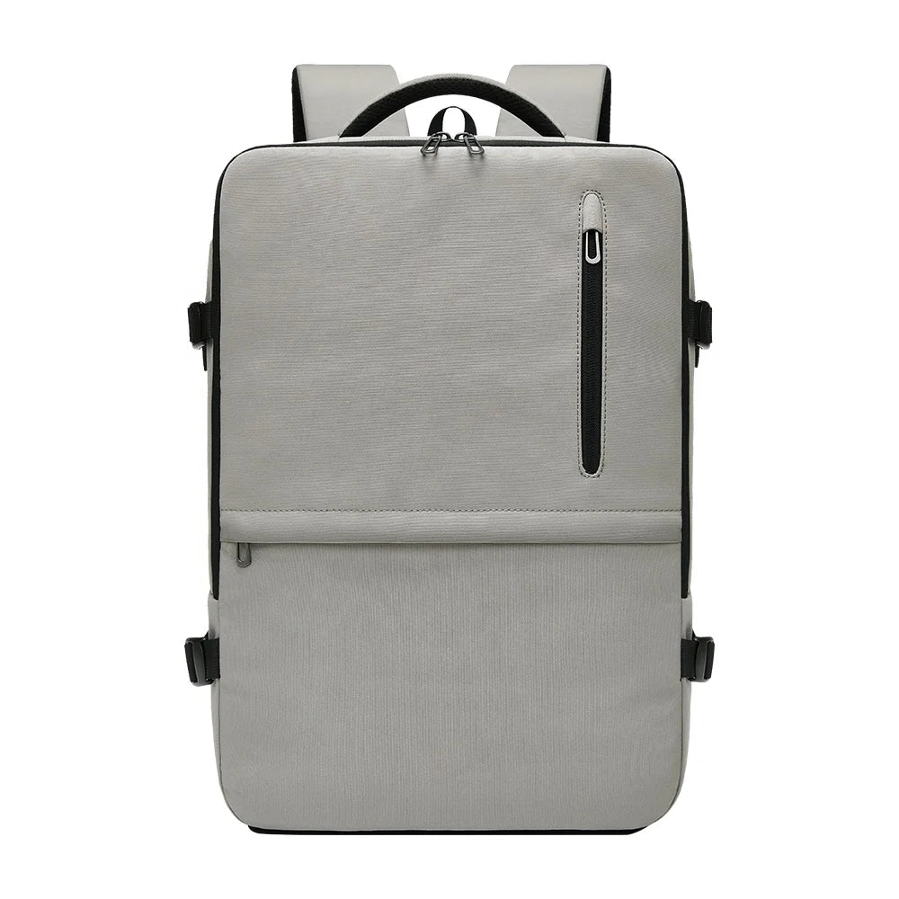 Custom 40L Flight Approved Waterproof Polyester Zipper Travel Laptop Backpack USB 17Inch Luggage Computer Daypack College Carry