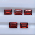 Baguette 4x2mm ~ 10x5mm Good Quality Faceted Mozambique  Red Garnet Price Per Carat Gemstone Pendants Setting Natural Garnet