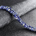 Wholesale Sodalite Jewelry Making Crafts Natural Polished Smooth Sodalite Rondelle Abacus Shape Beads 15.5"