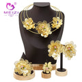 MEIZI JEWELRY Luxury 18k Gold-Plated Fashion Jewelry Sets for Women for Banquet Wedding Party in Indian and Dubai Style