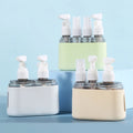 Custom Black Mist Spray Bottle Silicone Packaging Suppliers Plastic 30ml Squeeze Spray Bottles Cosmetics Bottles and Jars Set