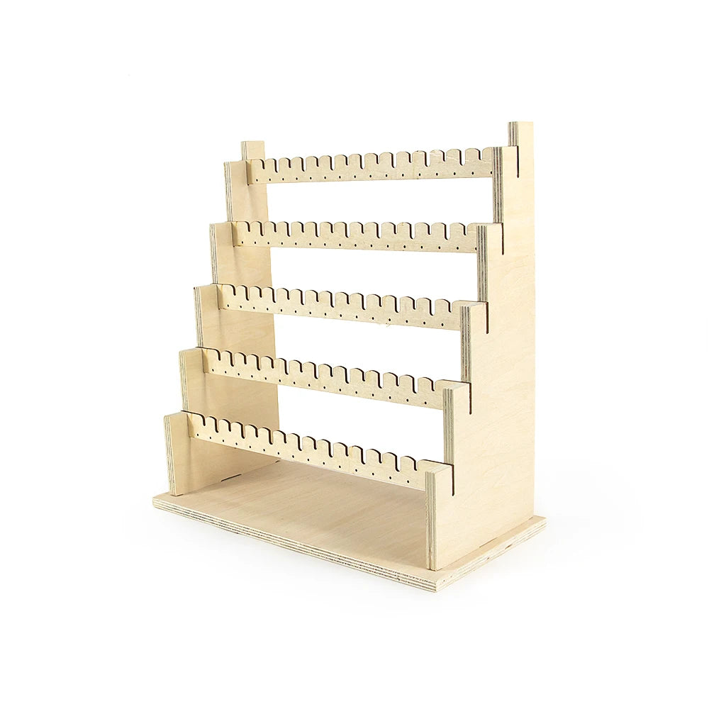 Earring Holder Wooden Adjustable Earring Display Standing Organizer Double Sided Rack Stand Holder