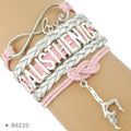 Factory Custom Made Infinity Love Calisthenics Players Gymnastic Aerobics Bangles for Athletes Gymnast Gymnastics Bracelet MegaBDM