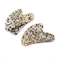Huiying Quick to Ship Heart Dalmatian Jasper Natural Facial Gua Sha Custom logo