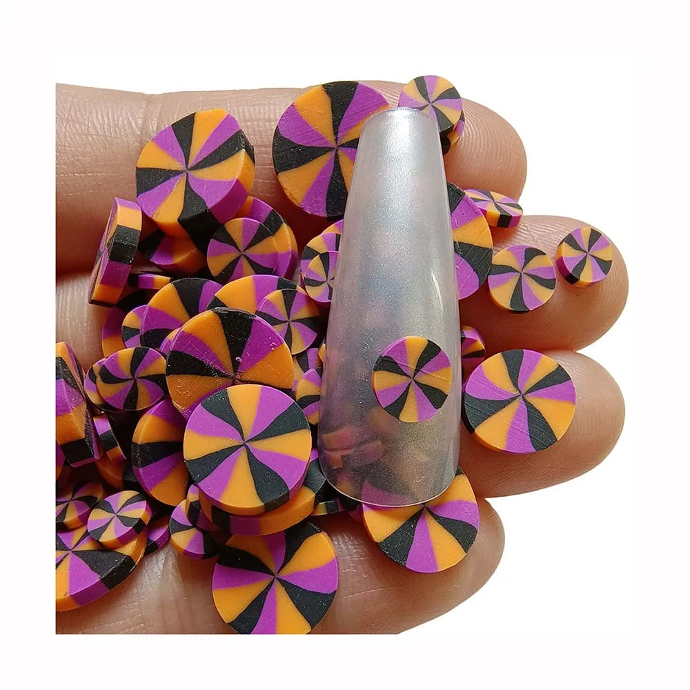 Colorful 5mm 10mm Mint Candy Polymer Clay Sprinkles Slime Craft DIY Nail Stickers Wholesale Supply