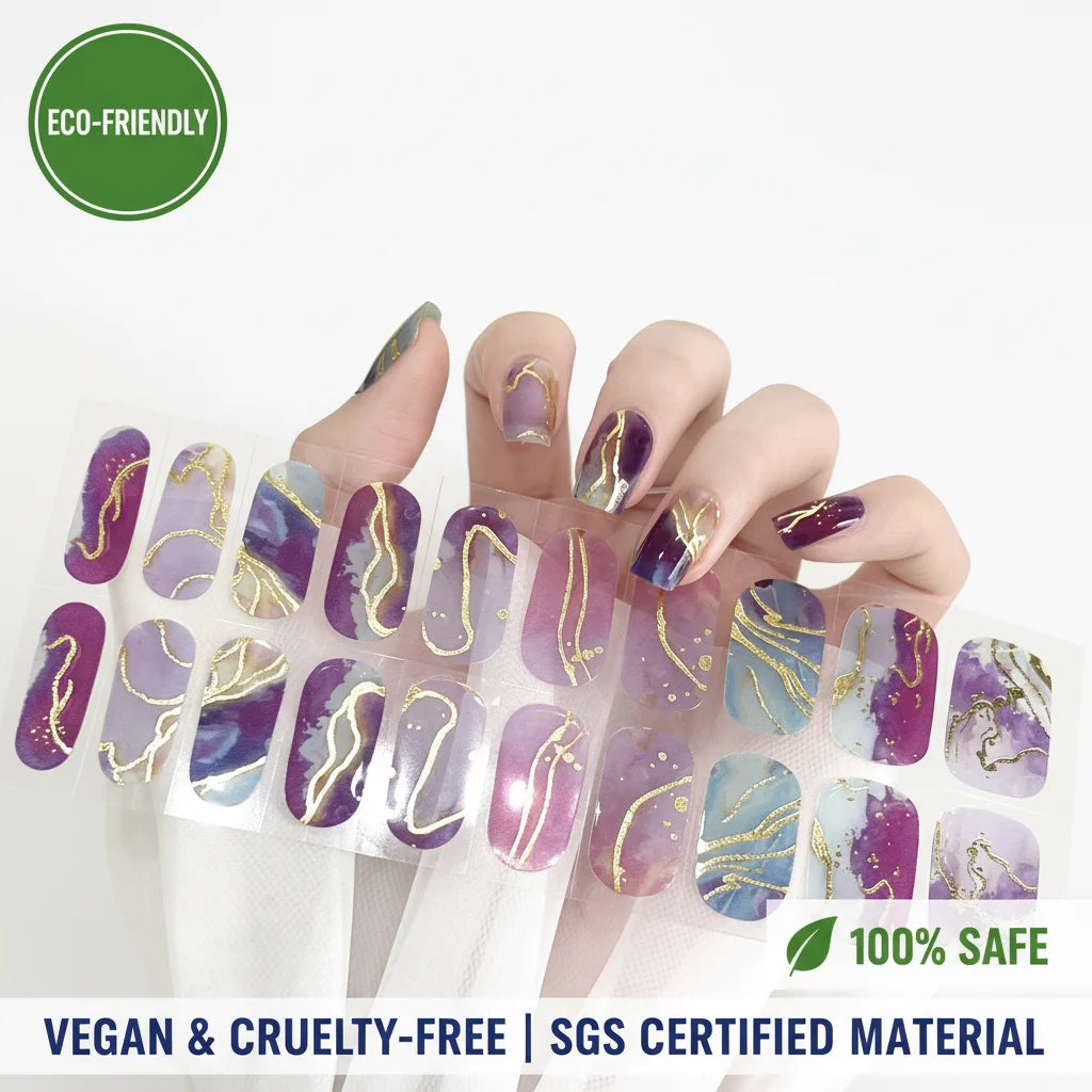 Kikilee 3D Real Salon-Quality UV Gel Nail Art Stickers Self-Adhesive No UV Light Natural Curing Single-Use
