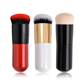 Professional Foundation Brush with Synthetic Hair and Wood Handle for Face Makeup