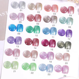 Diamond Sequin Gel Nail Polish Glitter Sparkling Platinum Gel Platinum Glitter Effect Nail Gel Polish