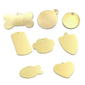 Brass Blank Polished Dog Tag Necklace Customized Color Round Bone Pet Pendant Identity Card Metal Tag Wholesale