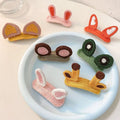 Cartoon 7CM Three-dimensional Rabbit Ears Hairpin Sweet Style Girl Side Clip BB Clip Bangs Headdress Hair Accessories
