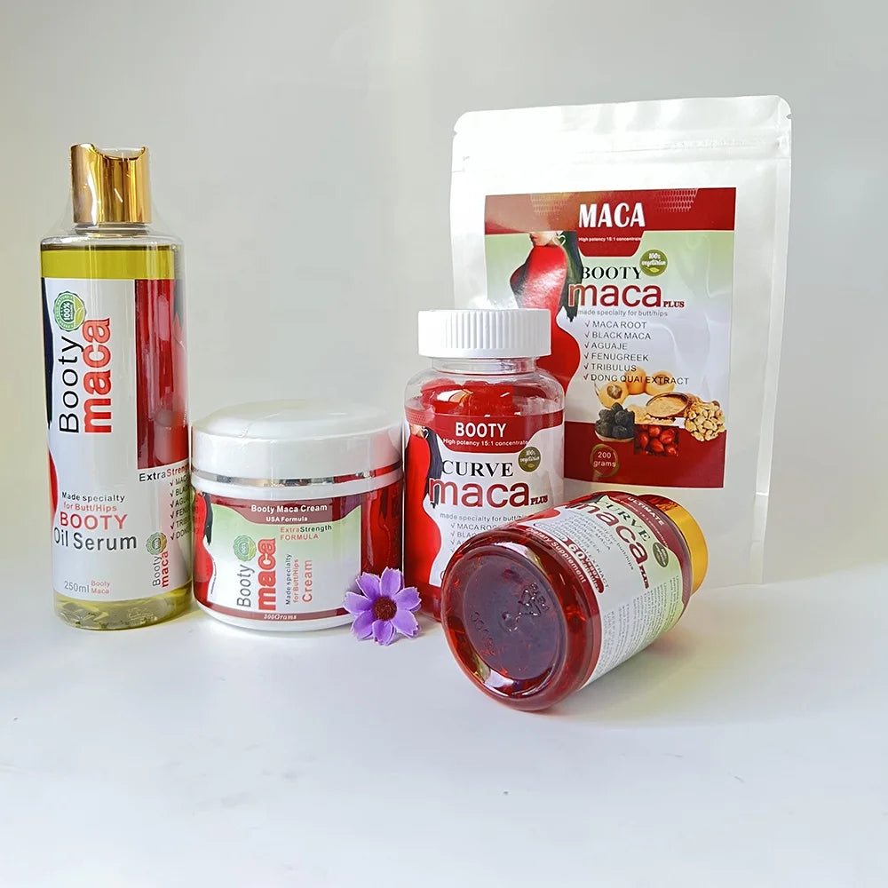 Booty Curves Best Private Label Herbal Organic Booty Enhancement Oil Maca Powder Butt Enhancement and Enlargement Cream