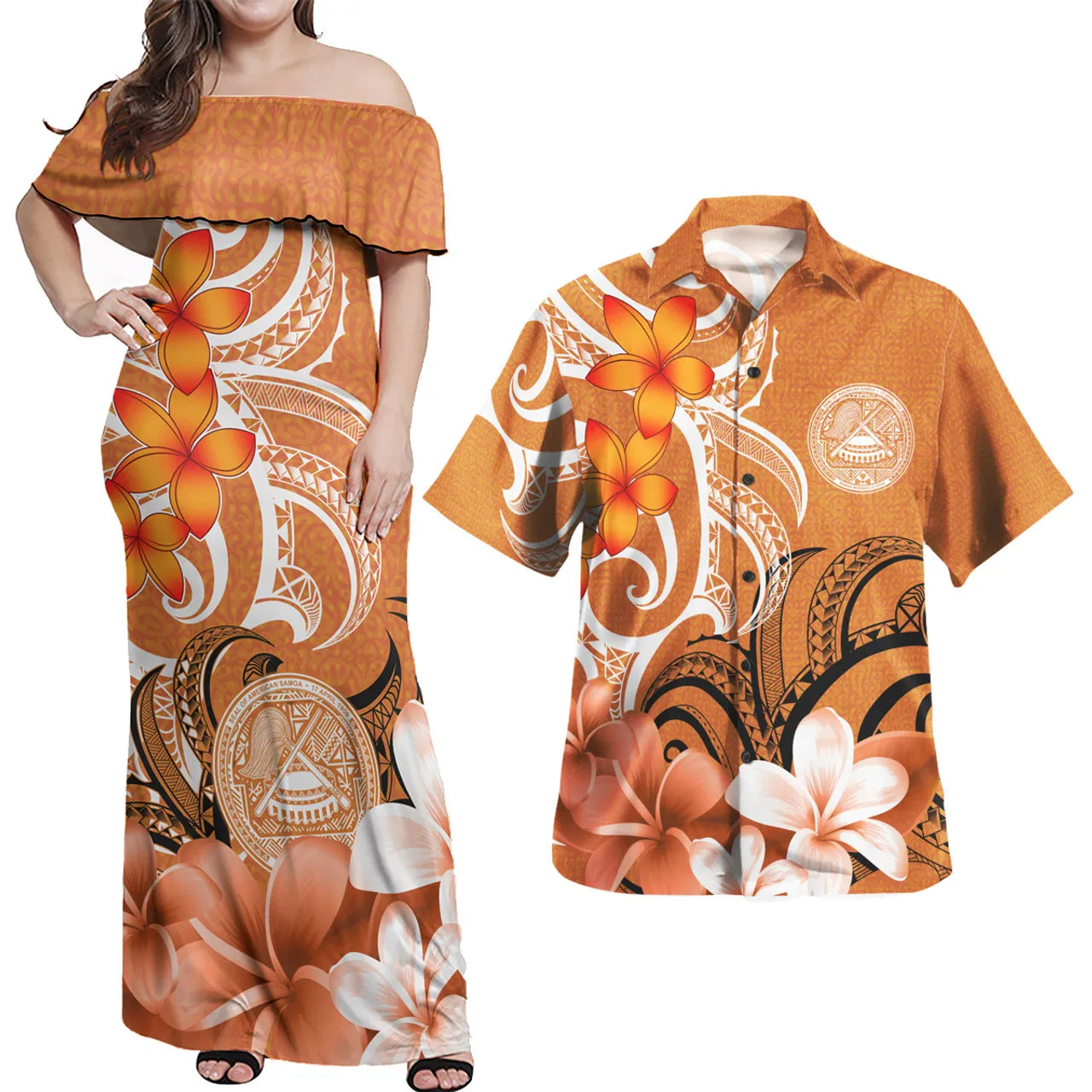 2026 Family Set Casual Polynesian Samoa Tribal Printed Customized Plus Size Sleeveless Women Men Vintage Eco-Friendly Natural