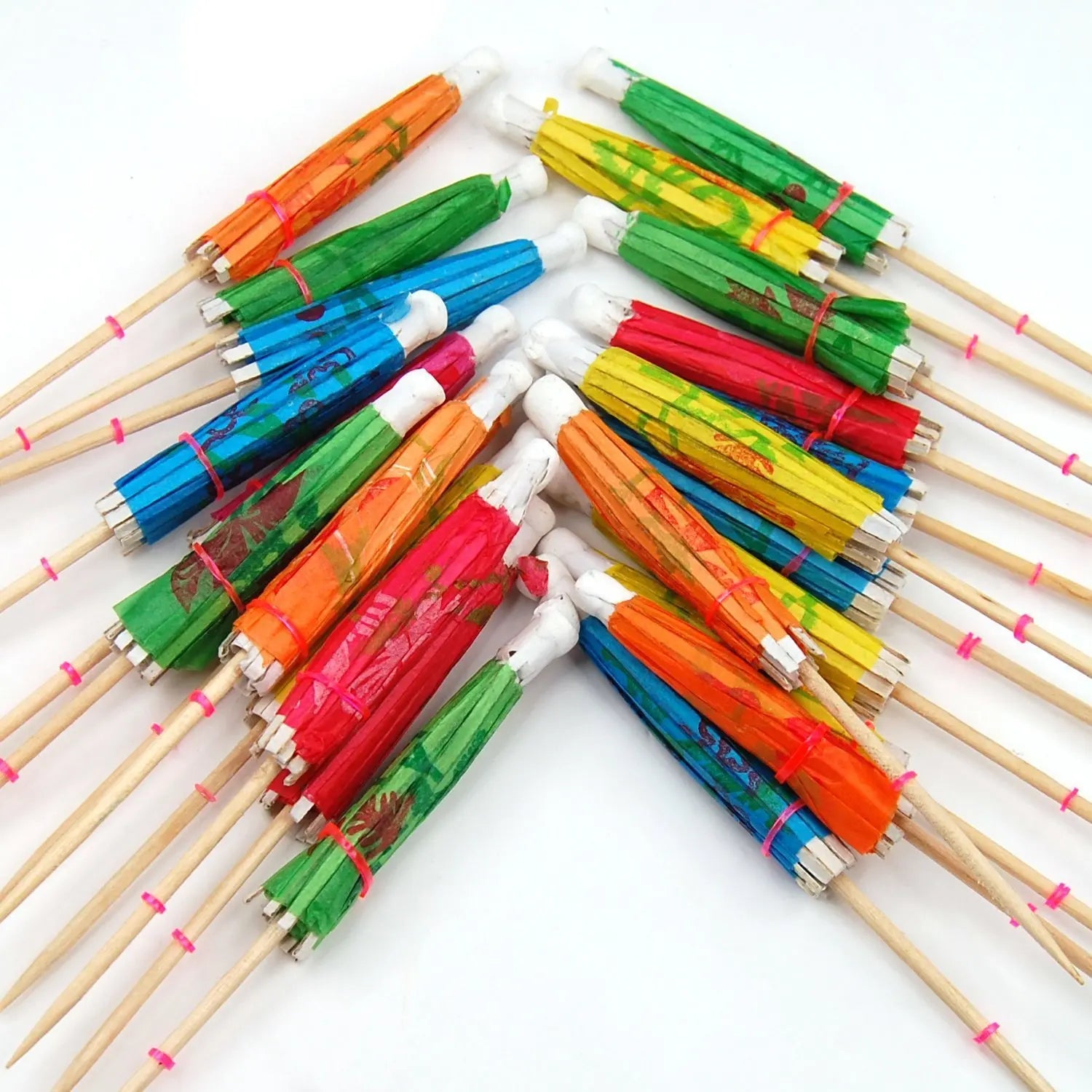 Disposable Wooden Party Picks Parasol Cocktail Picks Umbrella Party Pick Cocktail Umbrella Toothpicks for Drink