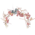 New Fashion Wholesale Blue Cloth Flower Headband for Girls Fashionable Hair Accessories for Kids Parties