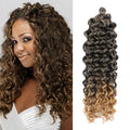 Hawaii Curl Hairstyle 18 24 Inch Synthetic Braiding Extensions No Tangle Natural Ocean Wave Crochet Dyed Protein Fiber Wholesale
