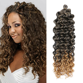 Hawaii Curl Hairstyle 18 24 Inch Synthetic Braiding Extensions No Tangle Natural Ocean Wave Crochet Dyed Protein Fiber Wholesale