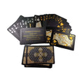 Hot Sale Black PET Poker Cards Durable Gold Foil Skull Playing Cards Plastic