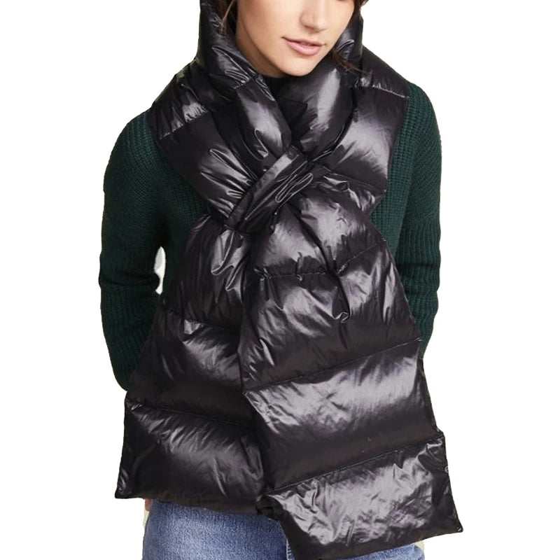 Fashion Winter Puffy Down Scarf Outdoor Hiking Ski Unisex Ultralight Warm Goose/Duck Down Neckerchief Scarf