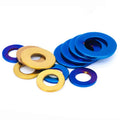 304 Stainless Steel Burnt Titanium Blue Zinc Aluminium Internal Tooth Gasket Enlarged Thickened Flat Shim Washer M4-M12