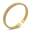 INS Simple Stainless Steel Gold Plated 8MM Wide Weave Cuff Bangle Titanium Steel Open Strap Chain Band Mesh Bangle Bracelet