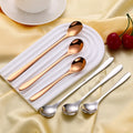 New 304 Stainless Steel Long Handle Ice Spoon Coffee Stirring Spoon Restaurant Dessert Cocktail Spoon