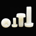 GB818 White Steel round Head Bolt Screw M2-M10 Insulating Cross Recessed Phillips Pan M2.5-M8 Nylon Plastic DIN Standard