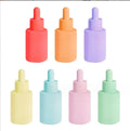 30ml Macaron Flat Shoulder Scrub Essence Separated Cosmetic Bottles Colorful Cylindrical Dropper Essential Oil Skin Care Serum