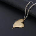 TongLing European Bead Chain Long Sweater Necklace Dainty love Heart Necklace for Party