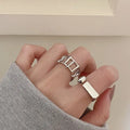 Wholesale Cheap Alloy Couple Adjustable Tarnish Free Silver Rings