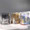 Popular Design 7oz 10oz Iridescent Clear Empty Glass Candle Jars with Lids Box Candlestick Holder for Christmas Customized Logo