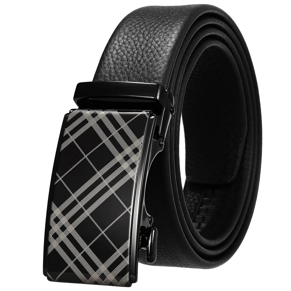 LY36-24871-5 Belt Men's Belt Automatic Buckle Head Layer Cowhide Belt Men's Adjustable Real Genuine Leather Belt for Men