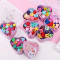 15pcs Per Heart Mini Flower Rabbit Bear Crown Style Hair Clips Small Hair Claws for Girls