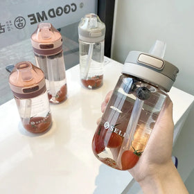 2022 Plastic Water Bottle with Straw Plastic Water Bottle 500ml