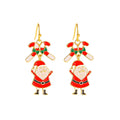 Christmas Three Piece Gifts Set Personalized Oil Dripping Santa Bell Earring Set Jewelry for Women