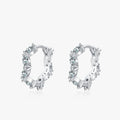 Ailmay Luxury Dazzling Irregular Zirconia 925 Sterling Silver Earrings for Women Romantic Wedding Engagement Fine Female Jewelry