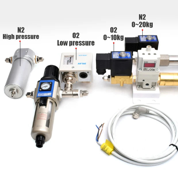 O2 10kg and N2 20kg air Valve for 2000w Fiber Laser air Valve