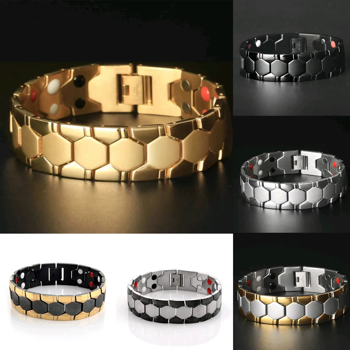 Vintage Style High Energy Magnetic Therapy Jewelry Relief Pain Copper Healing Bracelet