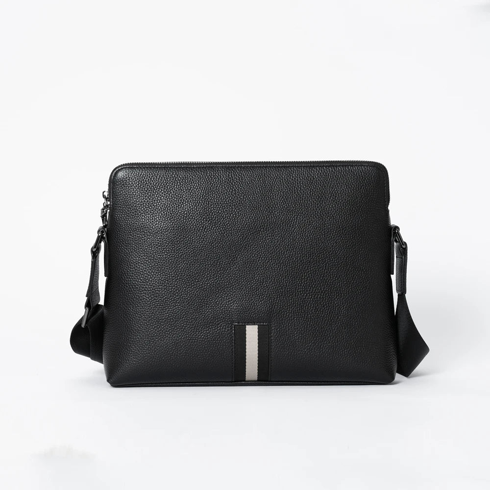 2026 New Arrival Luxury Fashion Designer Crossbody Bag Men Genuine Leather Handbags Shoulder Bag Zipper Closure All Seasons