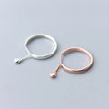 925 Sterling Silver Minimalist Geometric Shape Adjustable Rose Gold Plated Finger Knuckle Rings Fashion Jewelry for Women