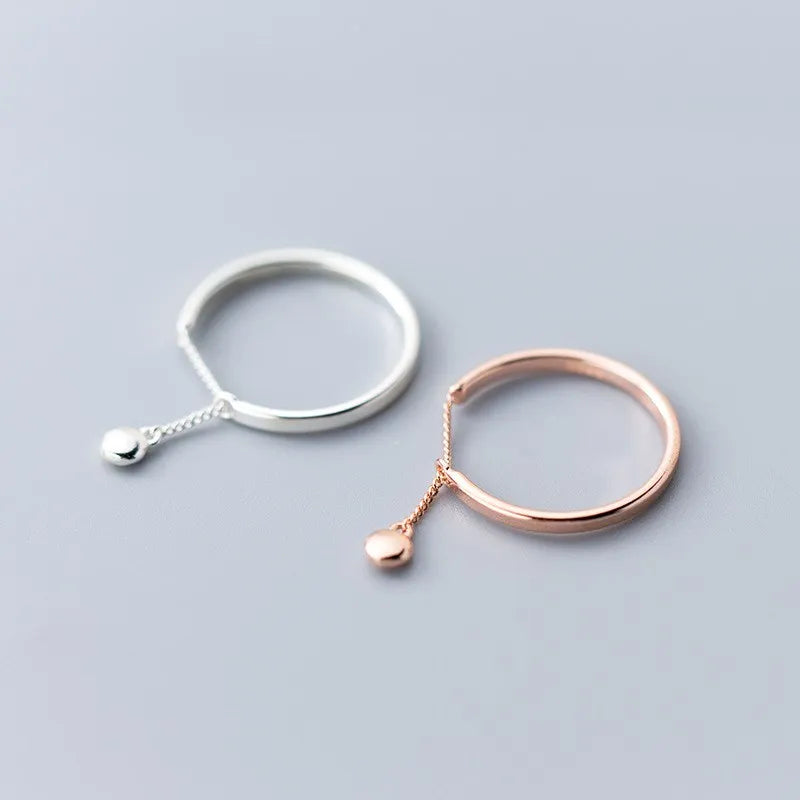925 Sterling Silver Minimalist Geometric Shape Adjustable Rose Gold Plated Finger Knuckle Rings Fashion Jewelry for Women