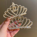 Luxury Full Crystal Rhinestone Hair Clip Claw for Women Tiara Crown Hair Claw Vintage Extra Large Crown Clamps For Thick Hair