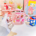 Melody Kids Water Travel Mugs Convenient Bone China Cups Lids Straws Modern Design Cartoon Personalized Stainless Steel