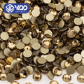 VDD 007 Lt.Colorado Topaz High Quality Glass Rhinestones Crystal Glod Back Flatback Strass Stones Nail Art DIY Crafts Decoration